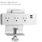 Electriduct Outlet Strip, Edge Mount, USB, 5-15R, 5-15P, 8 ft., White PDC-SW-3P-2USB-DT-WT - alternate 1
